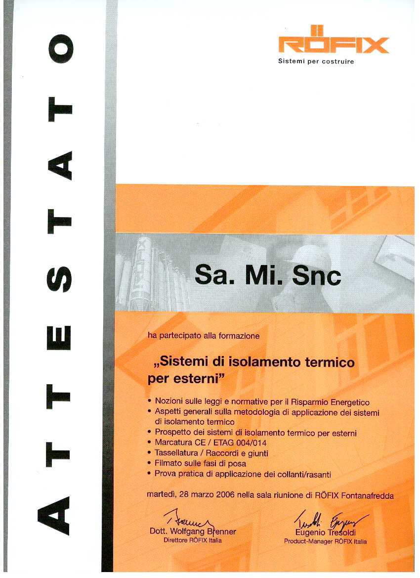 attestato refix